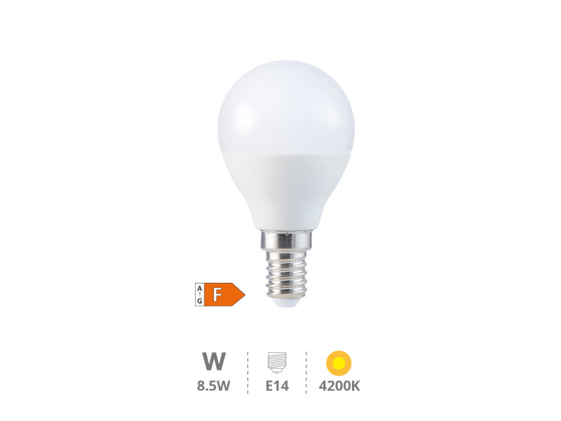 BOMBILLA LED ESFERICA 8.5W E14 4200K