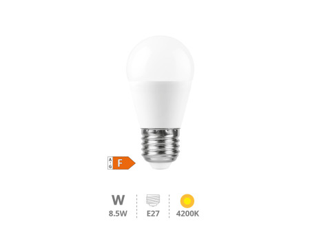 BOMBILLA LED ESFERICA 8.5W E27 4200K