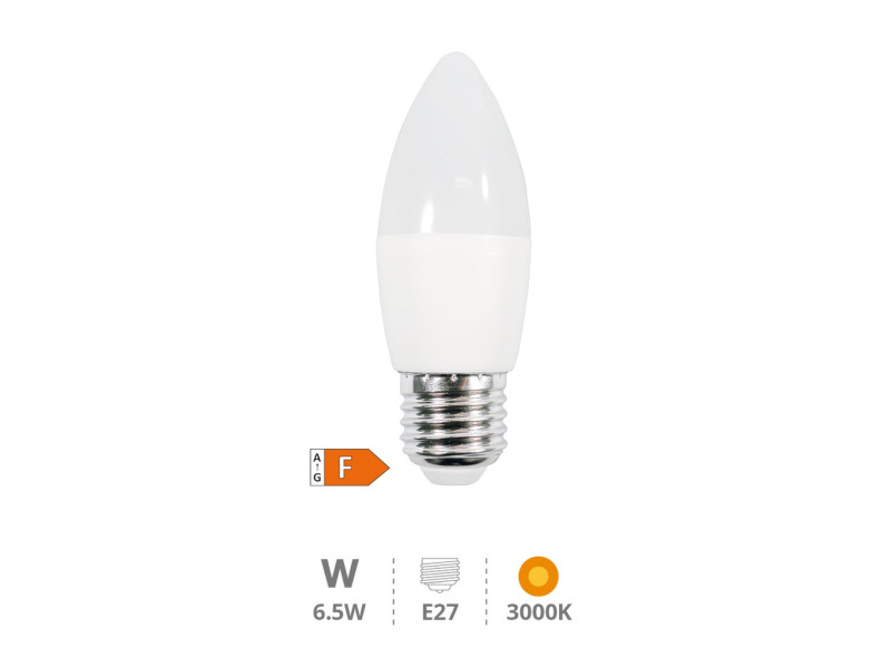 BOMBILLA LED VELA 6.5W E27 3000K