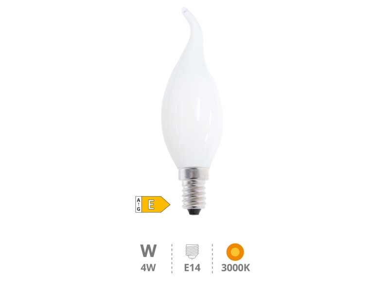 BOMBILLA LED VELA SOPLO DE VIENTO E-14 4W 3000K