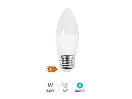 BOMBILLA LED VELA 6.5W E27 6000K