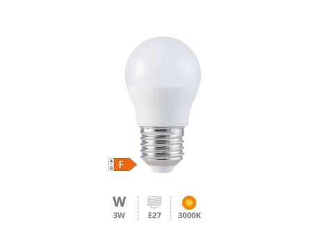 BOMBILLA LED ESFERICA 3W E27 3000K