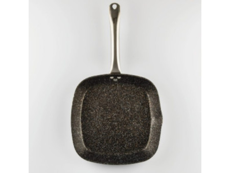 ASADOR LISO PIEDRA GREY 28 X 28