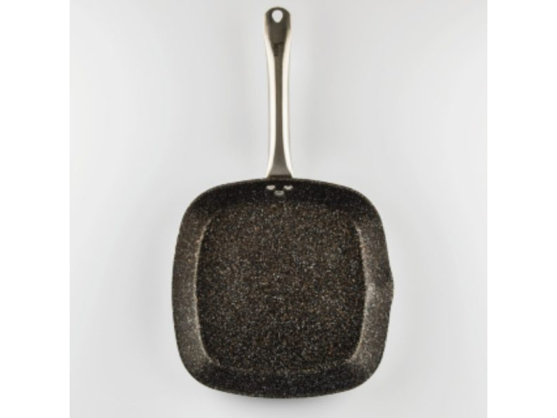 ASADOR LISO PIEDRA GREY 28 X 28