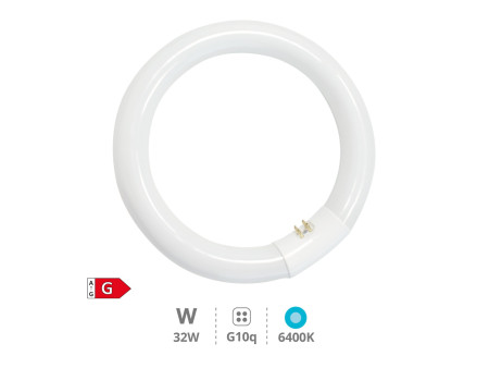 TUBO FLUORESCENTE CIRCULAR T9 32W G10Q 6400K 1900LM