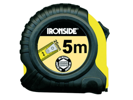 FLEXOMETRO BIMATERIA CON FRENO 5M X 25MM IRONSIDE