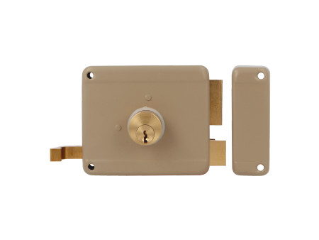 CERRADURA SOBREPONER MOD.77/100 BEIGE IZQUIERDA AMIG 21389