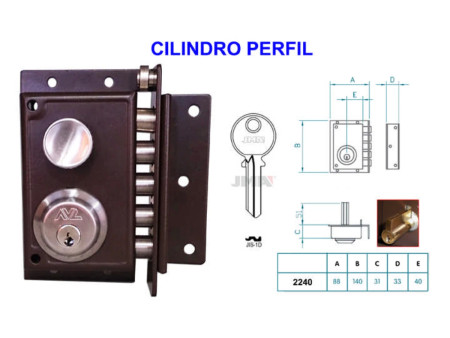 CERRADURA ANTIPALANCA 2240 DERECHA PINTADA EUROPERFIL