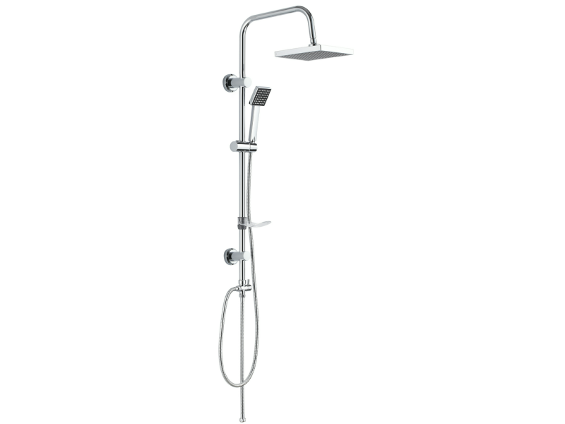 CONJUNTO DUCHA ACERO INOX ROCIADOR CROMADO 20 X 20CM