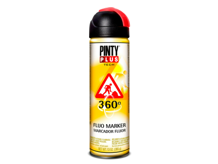 PINTURA EN SPRAY PINTYPLUS TECH 650CC MARCADOR 360° ROJO T107