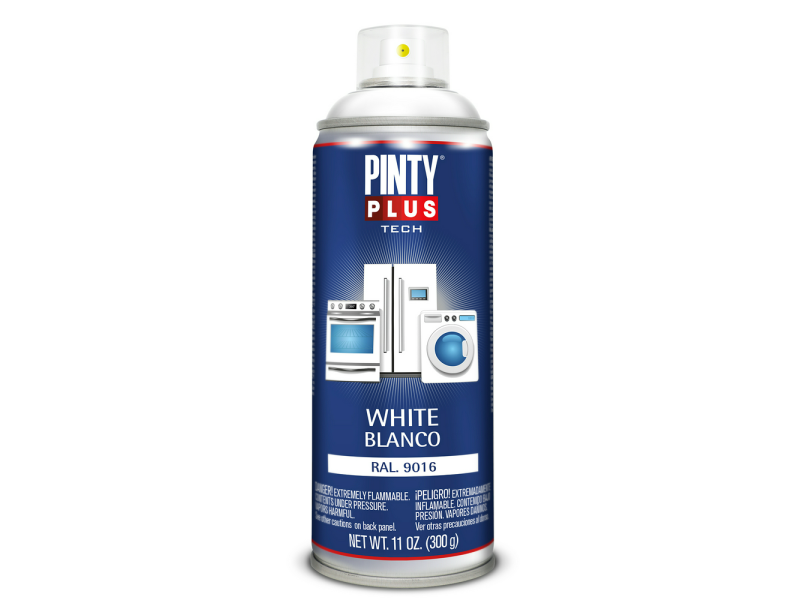PINTURA EN SPRAY PINTYPLUS TECH 520CC ELECTRODOMEESTICOS BLANCO RAL 9016