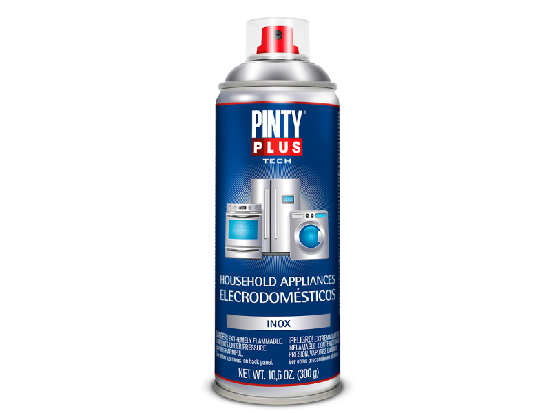 PINTURA EN SPRAY PINTYPLUS TECH INOX ELECTRODOMESTICOS E150 SPRAY 520CC