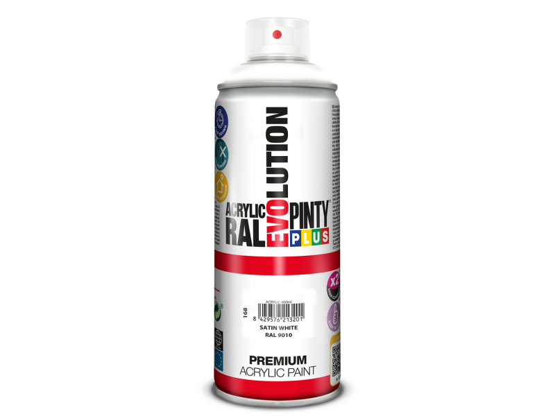 PINTURA SPRAY PINTYPLUS EVOLUTION ACRILICA SATINADO BLANCO RAL 9010 520CC