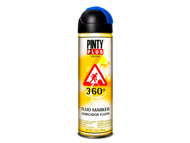 PINTURA EN SPRAY PINTYPLUS TECH 650CC MARCADOR 360° AZUL T118