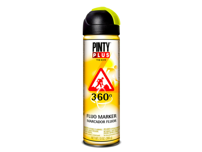 PINTURA EN SPRAY PINTYPLUS TECH 650CC MARCADOR 360° AMARILLO T146