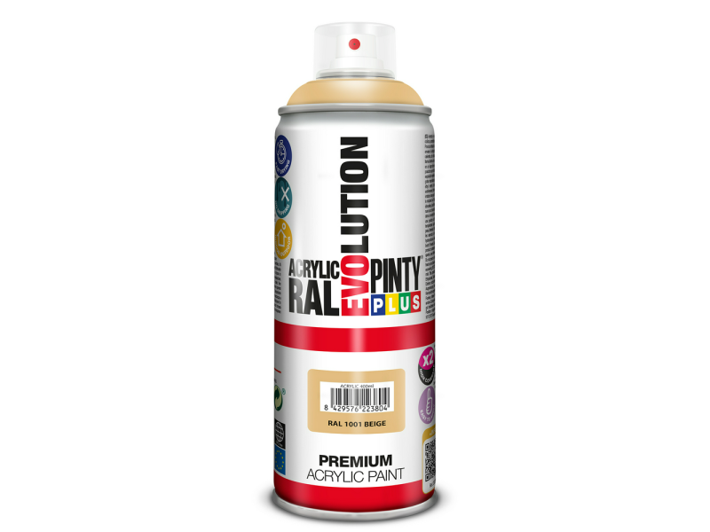 PINTURA ACRILICA BRILLO PINTYPLUS EVOLUTION SPRAY 520CC RAL 1001 BEIGE