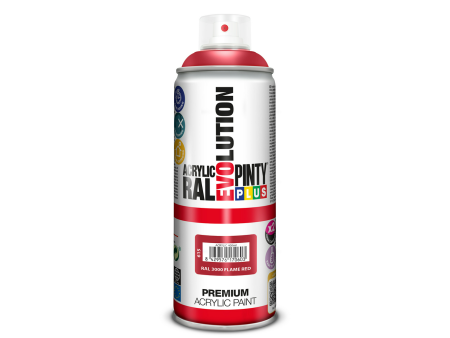 PINTURA SPRAY PINTYPLUS EVOLUTION ACRILICA BRILLANTE ROJO LLAMA RAL 3000 520 CC