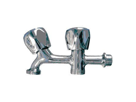 GRIFO LAVADORA - LAVAVAJILLAS DOBLE 1/2 X 3/4 X 3/4 METAL      