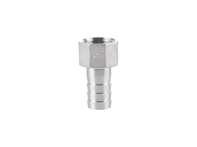 ESPIGA TETINA PARA MANGUERA 15MM ROSCA 1/2" HEMBRA CROMADA