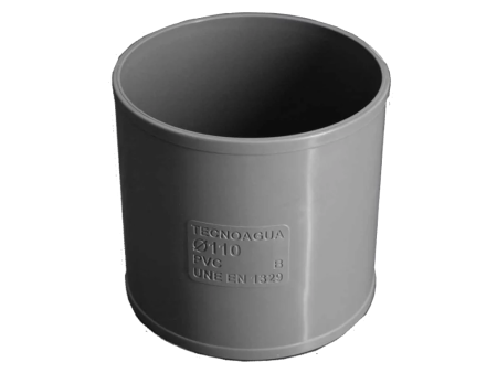 MANGUITO UNION PASANTE ENCOLAR H-H 110MM PVC EVACUACION AEM00010