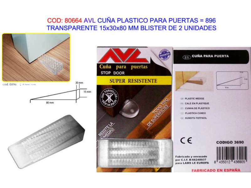 CUÑA PARA PUERTA TRANSPARENTE SUPER RESISTENTE
