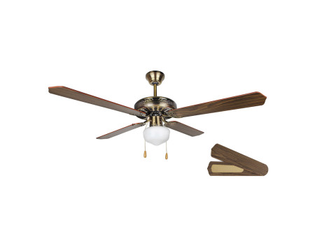 VENTILADOR DE TECHO ASPAS 132CM COLOR ORO VIEJO 60W 1 LUZ E-27 230V 