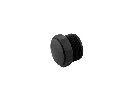 TAPON MACHO PLASTICO POLIETILENO NEGRO 1/2" P-16 P.E.