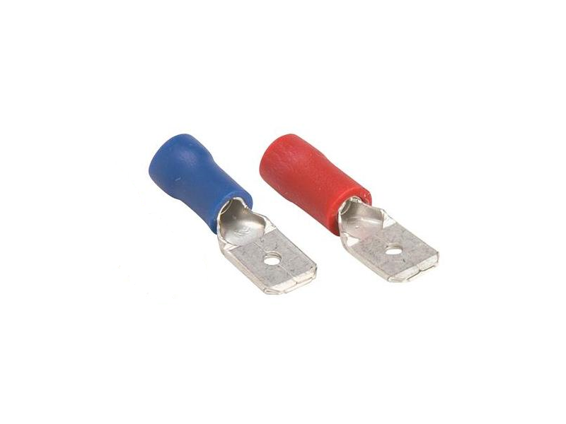 TERMINAL FASTON MACHO PRE - AISLADO 6.3 X 0.8 ROJO