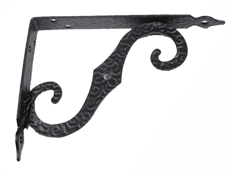 ESCUADRA ORNAMENTAL 100 X 75MM NEGRA