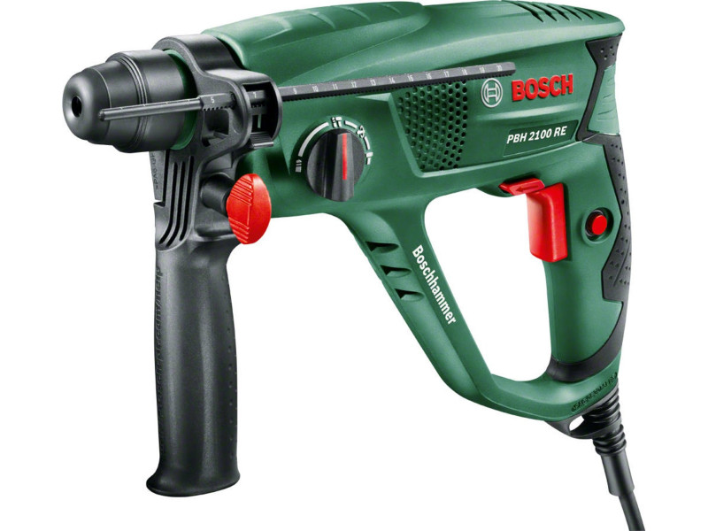 TALADRO ATORNILLADOR PERCUTOR PBH2100RE  SDS-PLUS 550W + JUEGO DE BROCAS Y PUNTAS BOSCH 06033A9302 