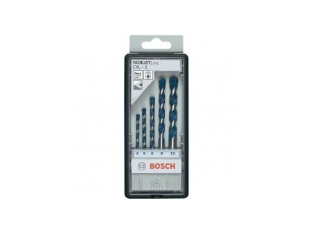 JUEGO DE 5 BROCAS PARA PIEDRA ROBUST LINE CYL-5 4MM - 8MM 