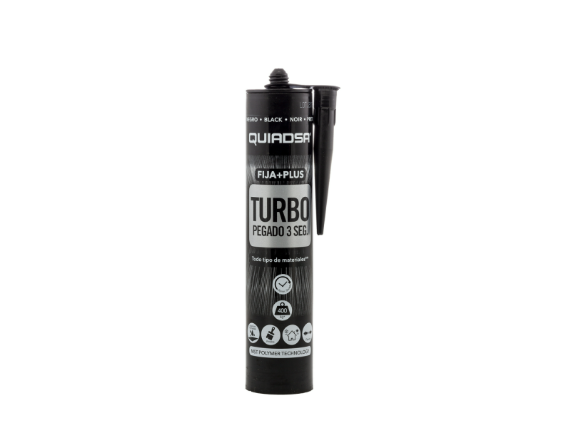 ADHESIVO SELLADOR FIJA + PLUS TURBO NEGRO 290ML