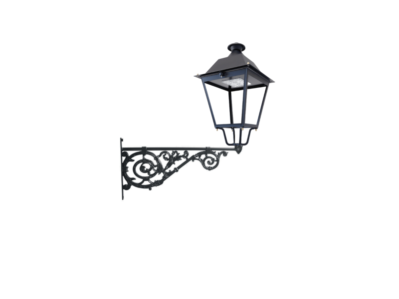 FAROL FAROLA CON BRAZO HIERRO FUNDIDO ALUMBRADO PUBLICO 