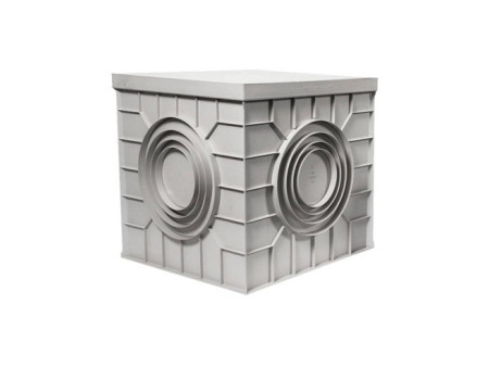 CAJA REGISTRO POLIPROPILENO GRIS 30 x 30 ( SIN TAPA)