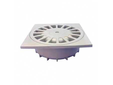 SUMIDERO PVC 15 X 15 SALIDA VERTICAL 75MM
