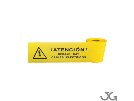 CINTA SEÑALIZACION "ATENCION DEBAJO HAY CABLES ELECTRICOS" 15CM X 200M GALGA 300
