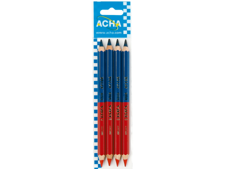 LAPIZ PROFESIONAL AZUL Y ROJO 17.5CM 4 UNIDADES