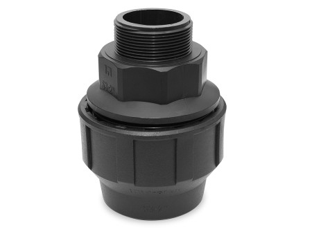 ENLACE FITTING ROSCA MACHO 63 MM X 2" POLIETILENO