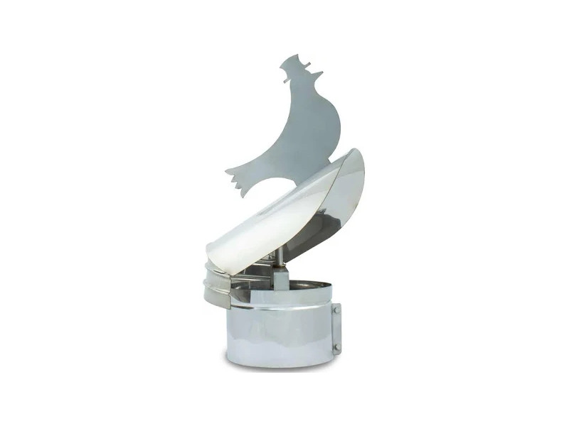 SOMBRERETE VELETA GIRATORIO PAJARO CHAPA GALVANIZADA 200MM