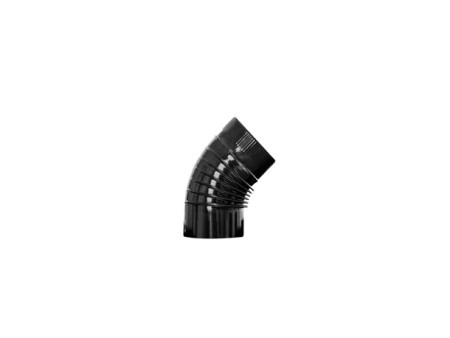 CODO DE ESTUFA ESMALTADO VITRIFICADO RIZADO MARRON 45º 110MM