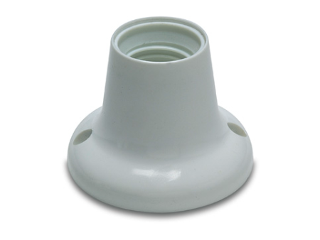 PORTALAMPARAS ZOCALO RECTO E-27 BLANCO