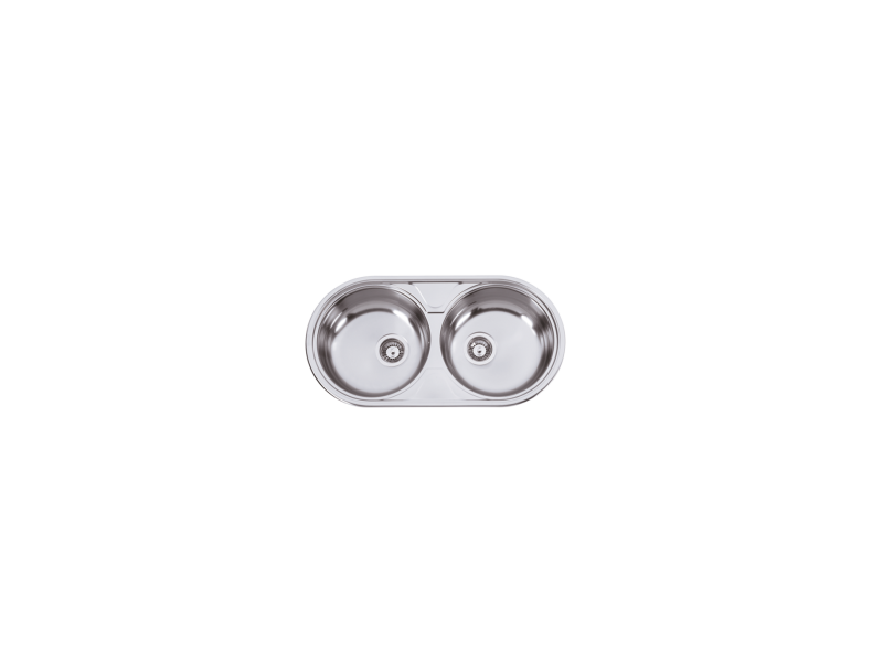 FREGADERO DUETO 2C 847 X 444 MM 2 SENO CON VALVULA CESTILLO