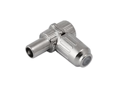 CONECTOR TV 9,5MM MACHO ACODADO METAL