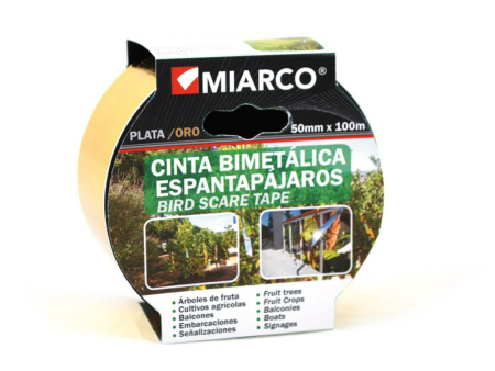 CINTA ESPANTAPAJAROS BIMETALIC 50MM X 100M