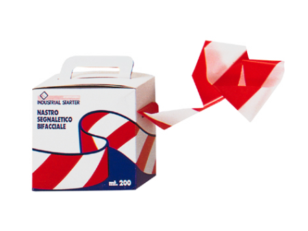 CINTA SEÑALIZACION ROJA BLANCA 70MM X 200M