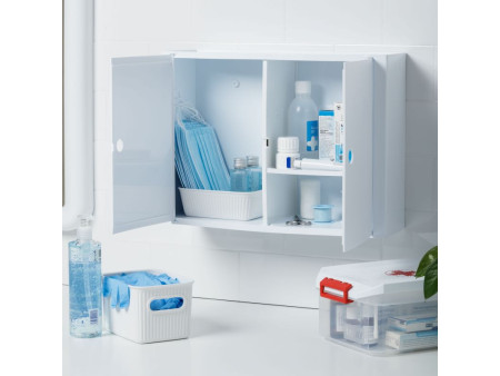 ARMARIO DE BAÑO HORIZONTAL BLANCO