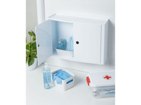 ARMARIO DE BAÑO HORIZONTAL BLANCO