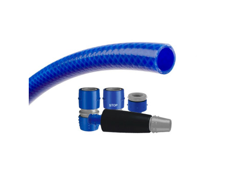 KIT MANGUERA Y ACCESORIOS AZUL 10M 5/8" - 15MM                