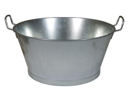 BARREÑO BAÑO CHAPA GALVANIZADA 28" - 70 X 27 CM 62 L DOS ASAS 
