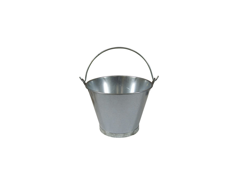 CUBO DE CHAPA GALVANIZADA 12 L 32,5 CM CON ASA